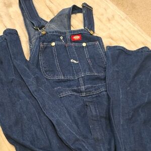 Dickies Men's Blue Denim Overalls